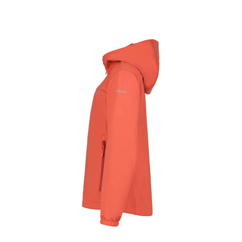 icepeak softshell jack Kleve koraalroze Outdoor jas Jongens Meisjes Polyester Capuchon 116