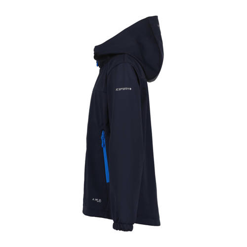 Icepeak softshell jack Kline donkerblauw blauw Outdoor jas Jongens Polyester Capuchon 152