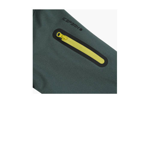 icepeak softshell jack Kanorado grijsgroen geel Outdoor jas Jongens Polyester Capuchon 140