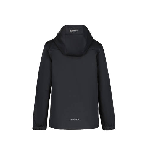 icepeak softshell jack Kline antraciet geel Outdoor jas Grijs Jongens Polyester Capuchon 152