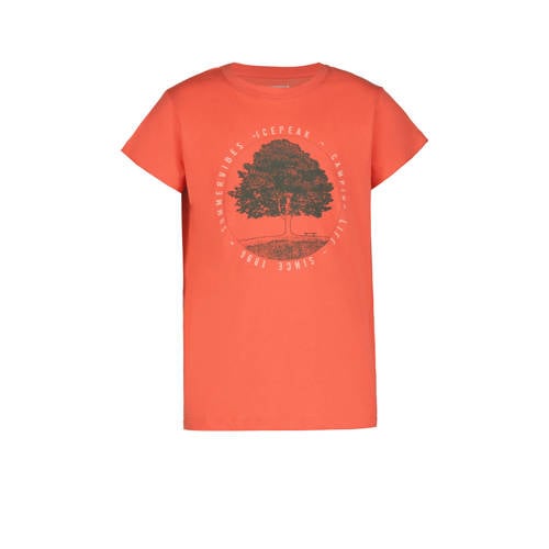 Icepeak outdoor T-shirt Leadore Jr koraalroze Meisjes Katoen Ronde hals