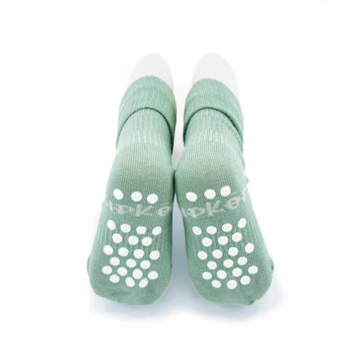 KipKep Blijf-Sokjes met anti-slip nopjes 18-24 mnd Calming Green Sokken Groen Katoen