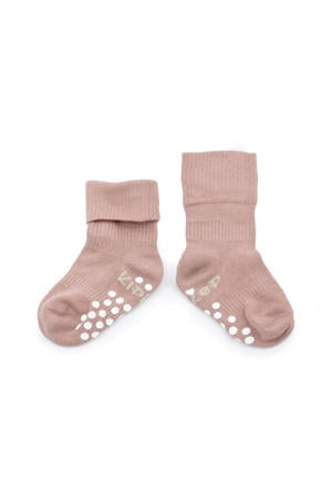 Blijf-Sokjes met anti-slip nopjes 18-24 mnd Mauve