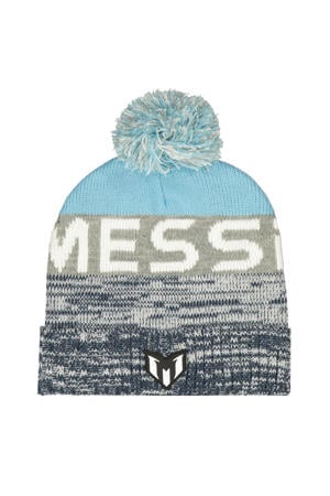 muts met pompon meerkleurig