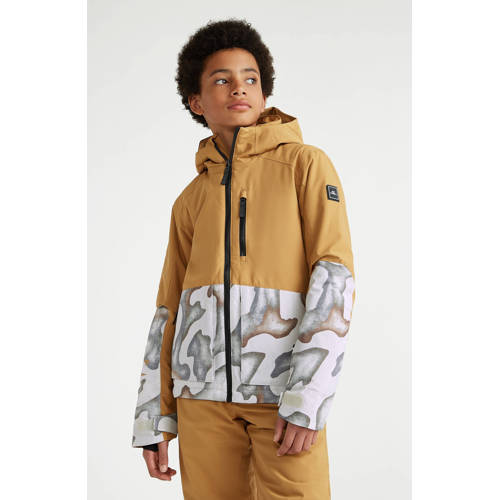 O'Neill ski-jack Texture beige camel Skijack Jongens Polyester Capuchon 104