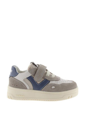   leren sneakers grijs/wit
