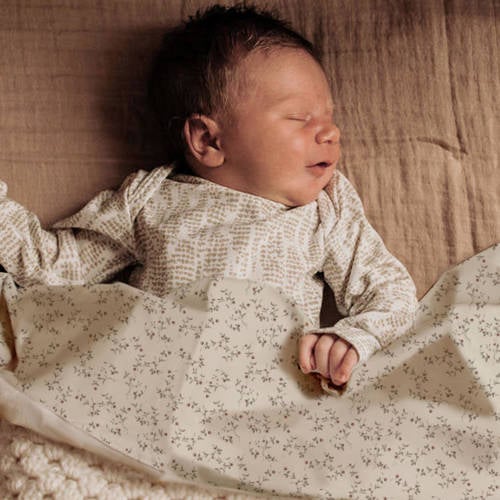 Yumi Baby wieglaken Apple Branches Babylaken Beige All over print