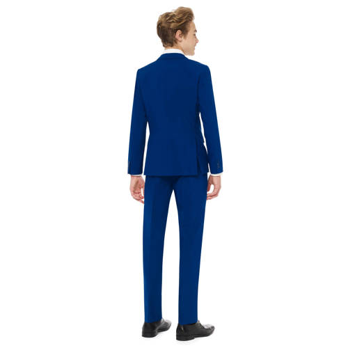 OppoSuits kostuum Navy Royale blauw Jongens Polyester Reverskraag Effen 146 152