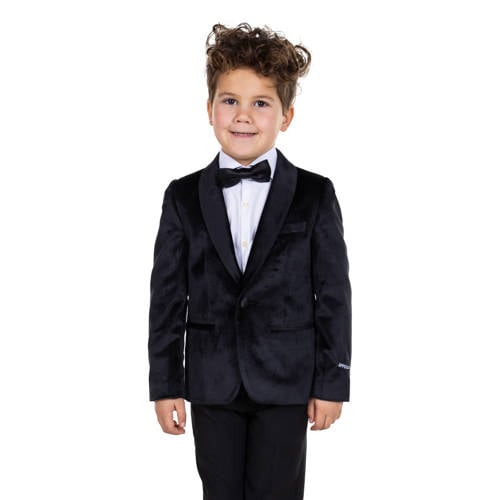 OppoSuits colbert Dinner Jacket met all over print zwart Jongens Polyester Reverskraag - maat 134/140 afbeelding
