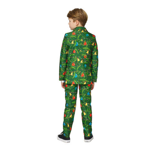 Suitmeister kostuum Christmas Green Tree Light Up groen Jongens Polyester Reverskraag 98 116