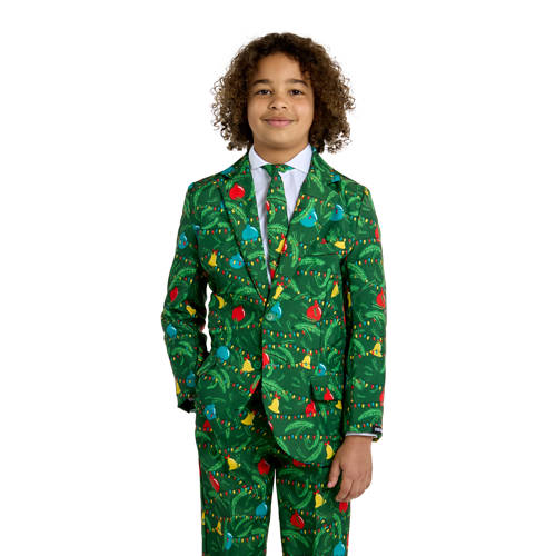 Suitmeister kostuum Christmas Green Tree Light Up groen Jongens Polyester Reverskraag 122 140