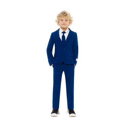 OppoSuits kostuum Navy Royale blauw Jongens Polyester Reverskraag Effen - maat 122/128 afbeelding