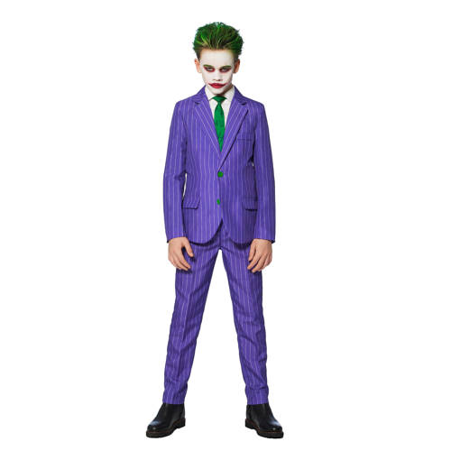 Suitmeister kostuum halloween The Joker™ paars/wit Jongens Polyester Reverskraag - maat 122/140 afbeelding