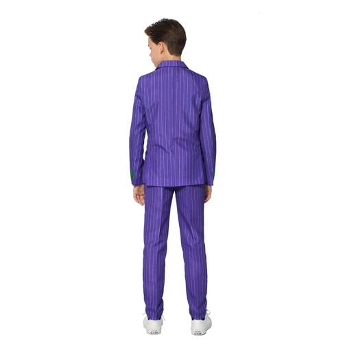 Suitmeister kostuum The Joker™ paars wit Jongens Polyester Reverskraag 122 140