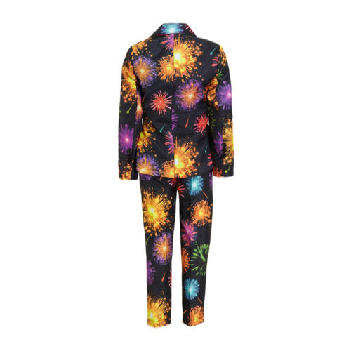 Suitmeister kostuum Fireworks zwart multicolor Jongens Polyester Reverskraag 98 116