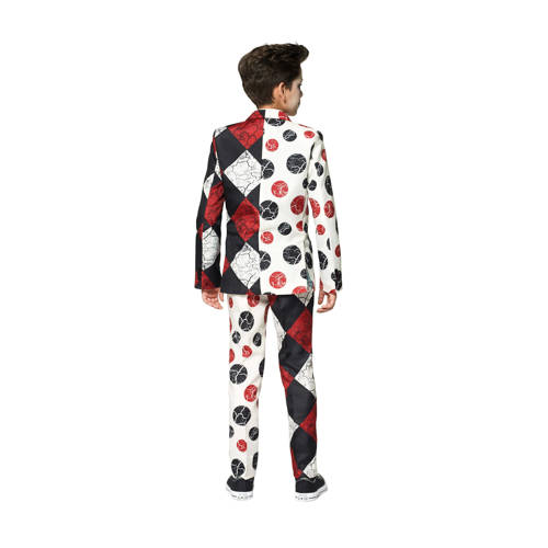 Suitmeister kostuum Halloween Clown Vintage wit zwart rood Jongens Polyester Reverskraag 98 116