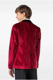 thumbnail: OppoSuits fluwelen colbert Dinner Jacket rood/zwart
