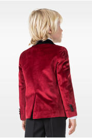 thumbnail: OppoSuits fluwelen colbert Dinner Jacket rood/zwart