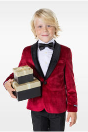 thumbnail: OppoSuits fluwelen colbert Dinner Jacket rood/zwart