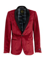 thumbnail: OppoSuits fluwelen colbert Dinner Jacket rood/zwart