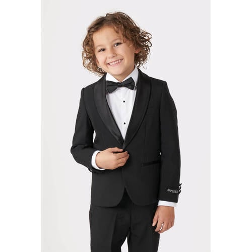 OppoSuits kostuum Jet Set Black zwart Jongens Polyester Reverskraag Effen - maat 170/176 afbeelding