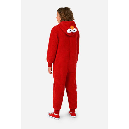 OppoSuits onesie Elmo rood Jongens Polyester Capuchon All over print 98 104
