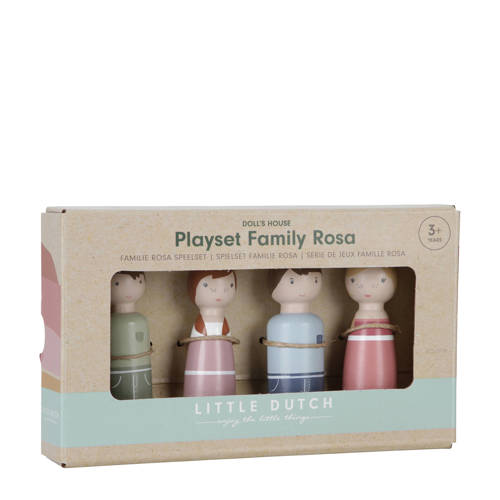 Little Dutch houten aanvulset poppenhuis familie rosa