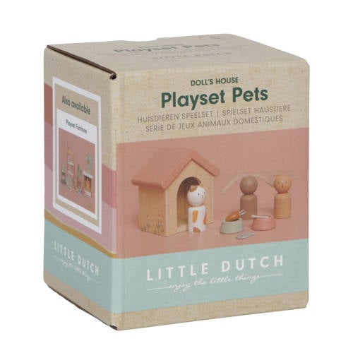 Little Dutch houten aanvulset poppenhuis huisdieren