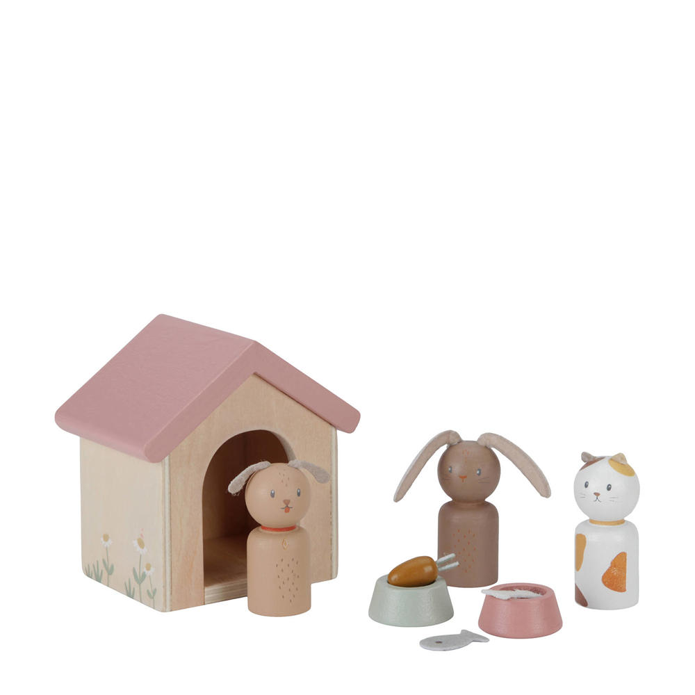 Little Dutch houten aanvulset poppenhuis - huisdieren