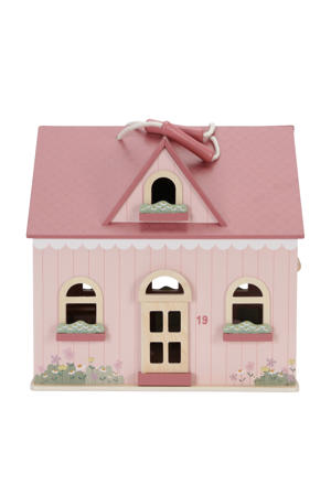  draagbaar houten poppenhuis