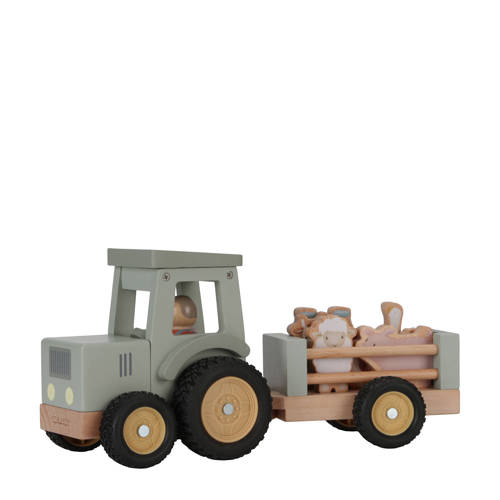 Little Dutch tractor met trailer little farm Speelvoertuig