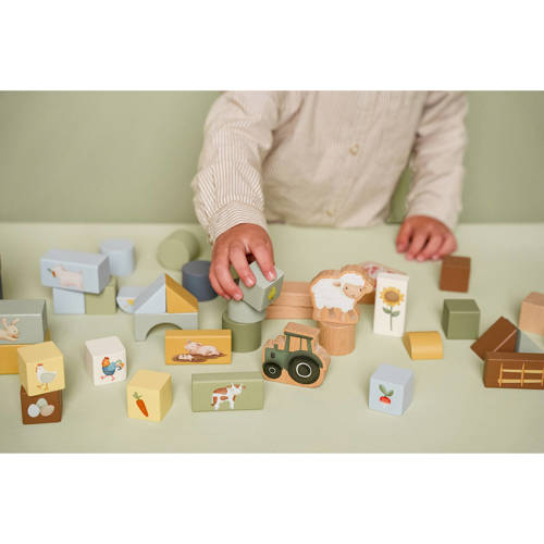 Little Dutch houten bouwblokken little farm | Blokken van