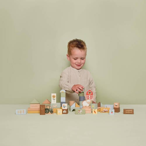 Little Dutch houten bouwblokken little farm | Blokken van