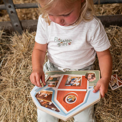 Little Dutch Houten puzzel Little Farm FSC Vormenpuzzel