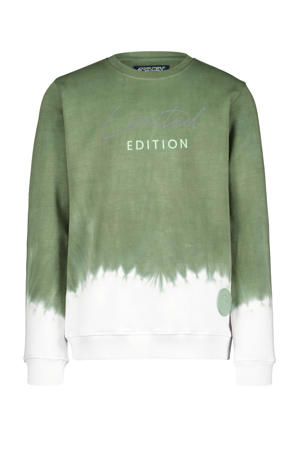 tie-dye sweater Henderson groen/wit