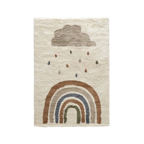 NOUS Kids kindervloerkleed (230x160 cm) Wit Grafisch