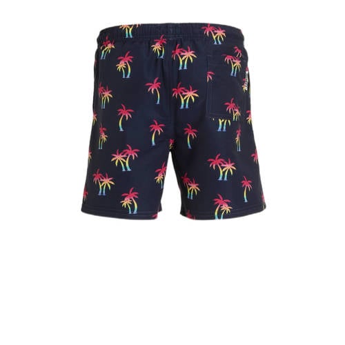 Me & My Monkey zwemshort Perren met all over print navy Blauw Jongens Gerecycled polyester 104