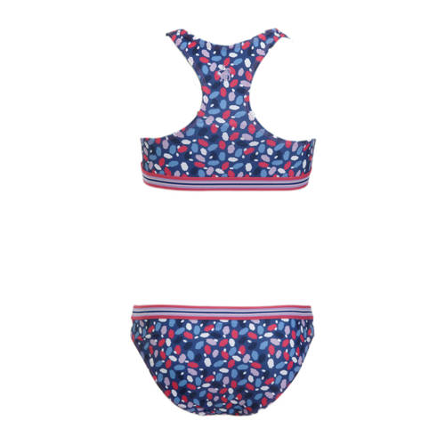 Me & My Monkey crop bikini Pelia blauw roze Meisjes Gerecycled polyester 116