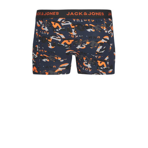 jack & jones JUNIOR boxershort JACNEON set van 3 donkerblauw groen Jongens Stretchkatoen 152