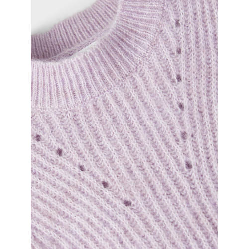 Name it MINI spencer NMFRETULLE van polyester lila Trui Paars Effen 110
