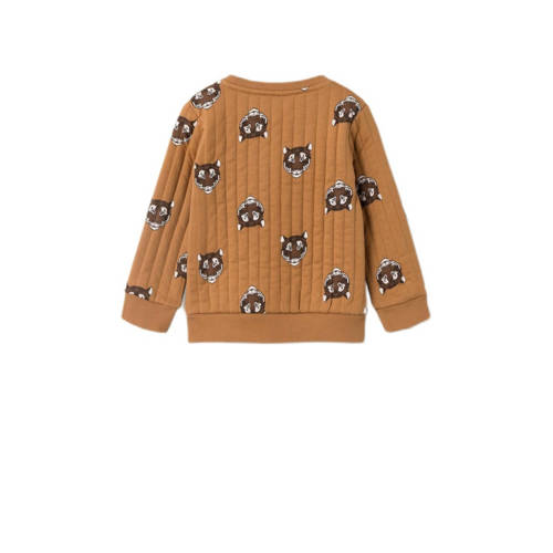 Name it MINI sweater NMMSANDERS met all over print camel Bruin All over print 104