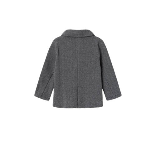 name it MINI colbert NMMROBINO SWEAT van polyester d.blauw melange Effen 80