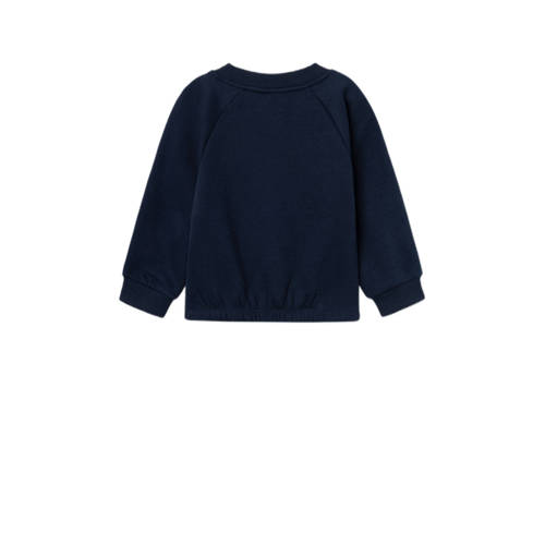 name it MINI sweater NMFRODJA met printopdruk donkerblauw paars Printopdruk 80