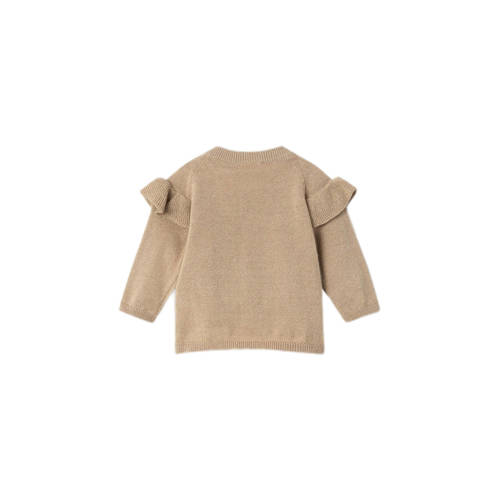 Name it BABY vest NBFRESINE met ruches zand Beige Meisjes Katoen (duurzaam) Ronde hals 50