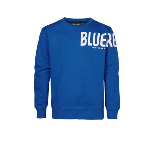 Blue Rebel sweater James met logo blauw Logo