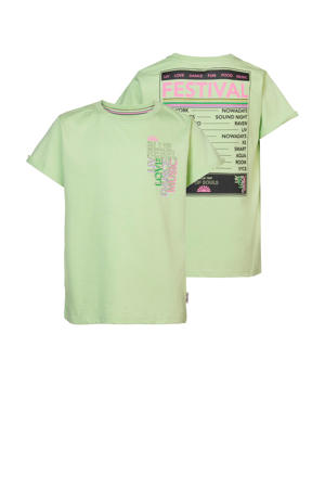 T-shirt Ime met tekst groen