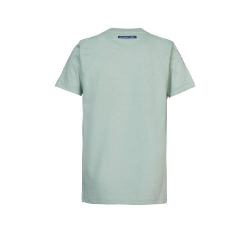 Blue Rebel T-shirt Juan met printopdruk groen Jongens Katoen Ronde hals 110 116