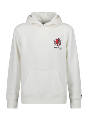 hoodie  Sly met backprint wit/rood