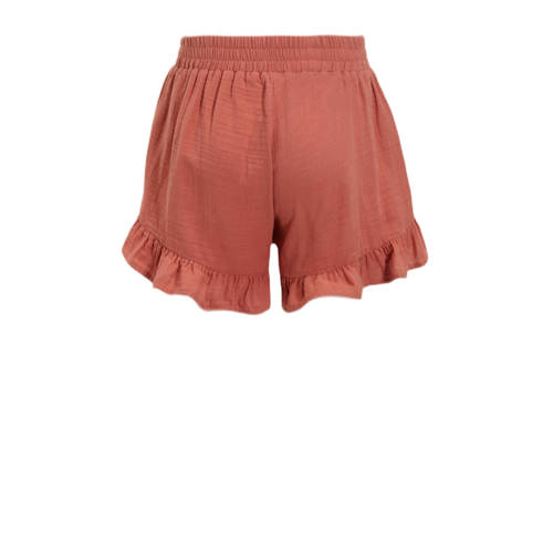 Me & My Monkey short Pomme met ruches terra Korte broek Oranje Meisjes Katoen 134 140