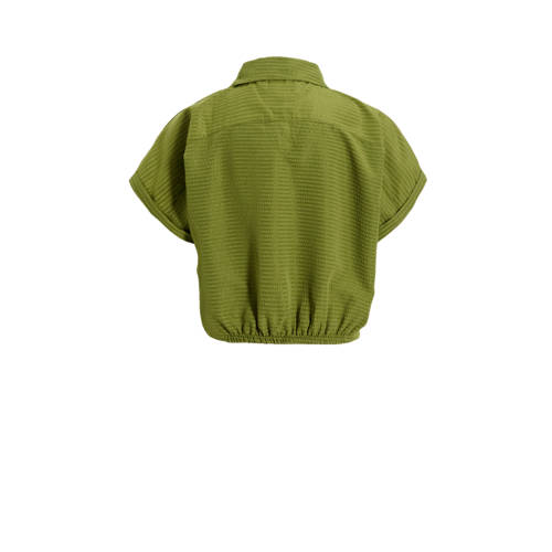 Me & My Monkey top Phize groen Meisjes Polyester Klassieke kraag Effen 104